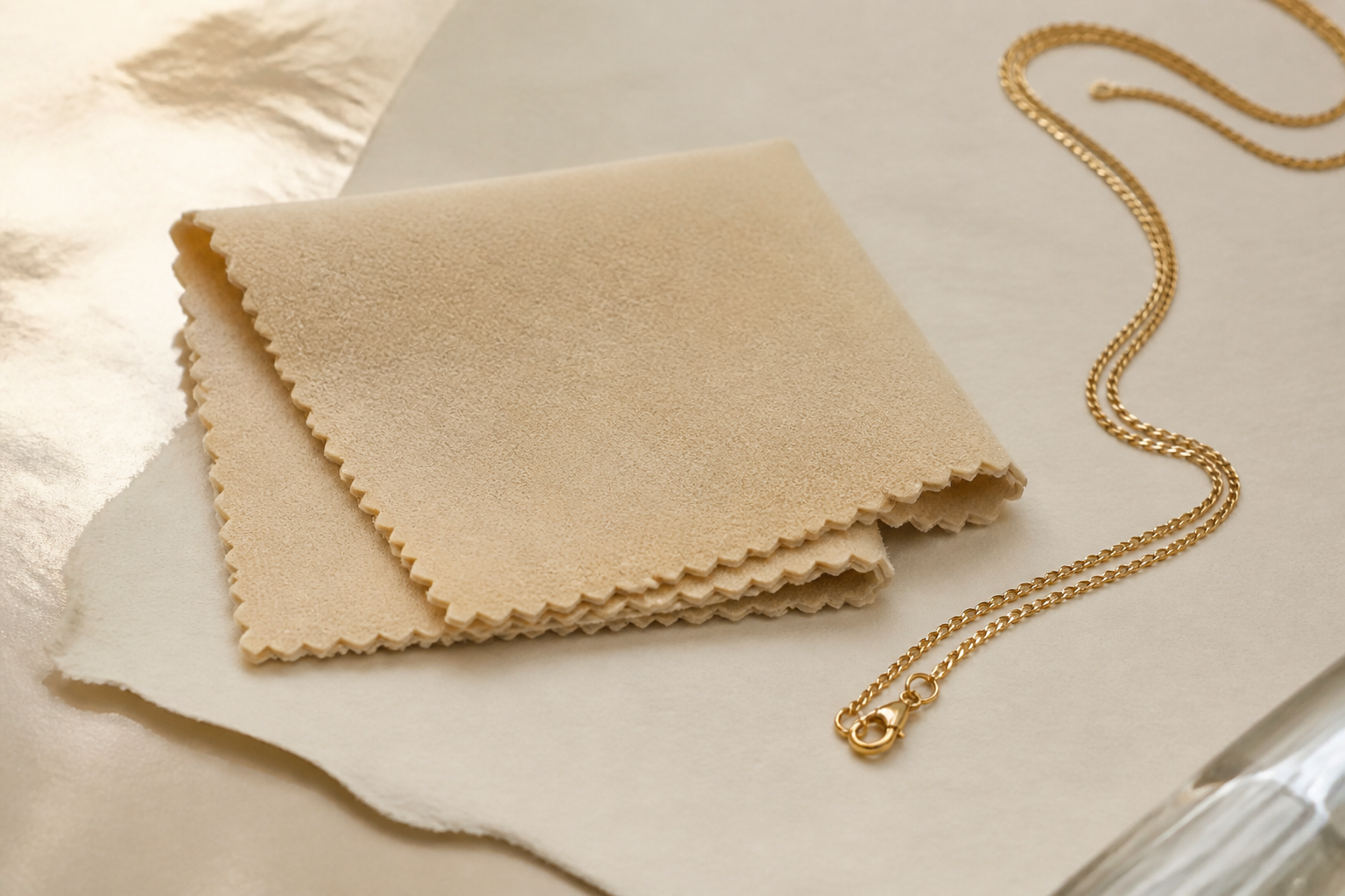 A polishing cloth for the stack
